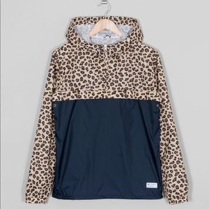 ADIDAS ORIGINALS CHEETAH PRINT HOODED WINDBREAKER